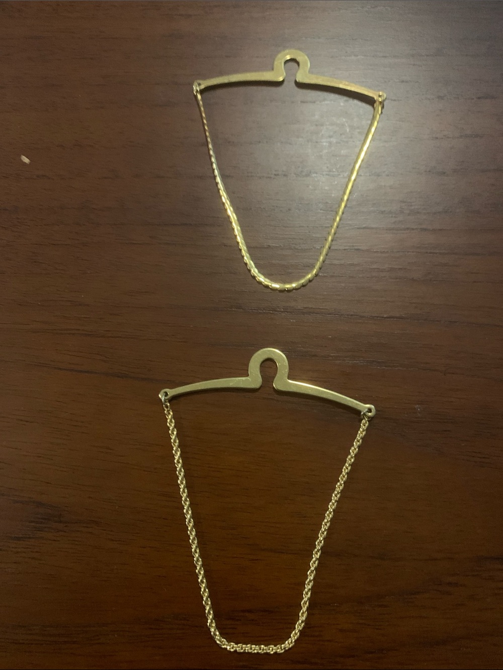 Vintage Gold Plated Tie Chain Set
